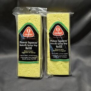 Vintage 2002 O Cedar Power Squeeze Butterfly Sponge Mop Refill #642 New NOS